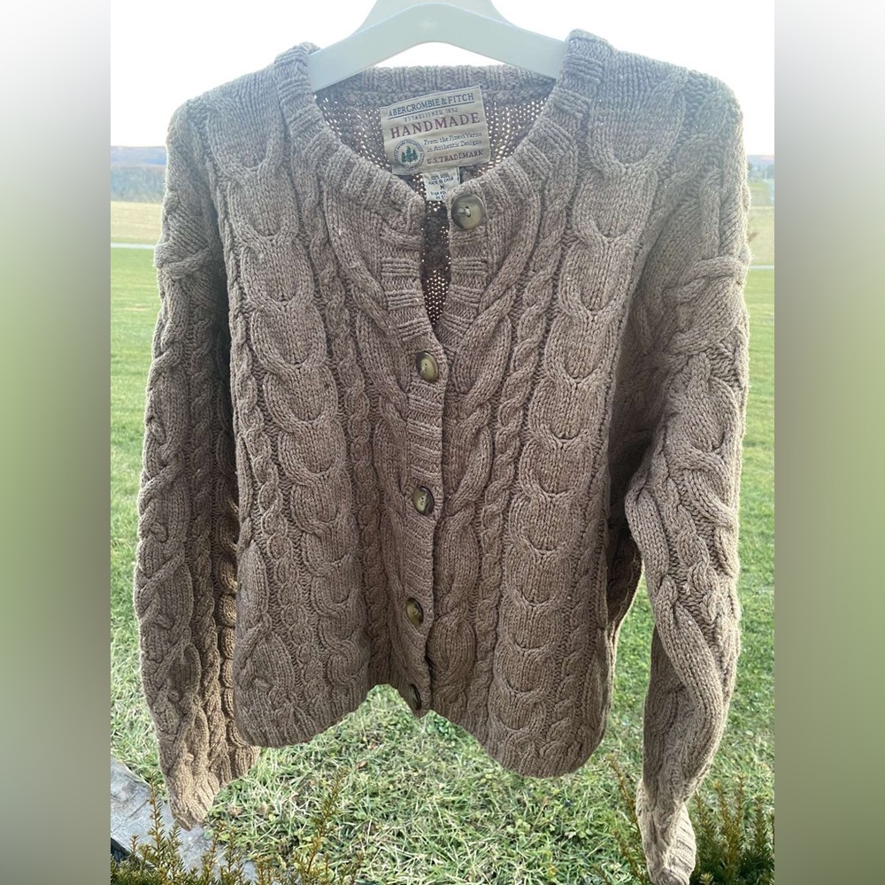 Abercrombie and Fitch 100% wool cardigan from the handmade collection